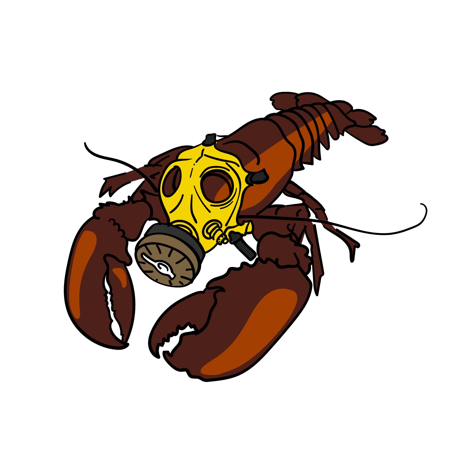 Swim poster #4 lobster in gas mask Swim poster #4 lobster in gas mask