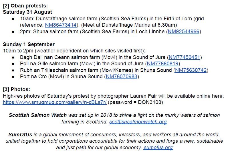 PR Testing Times for Scottish Salmon 30 August 2019 #4 PR Testing Times for Scottish Salmon 30 August 2019 #4