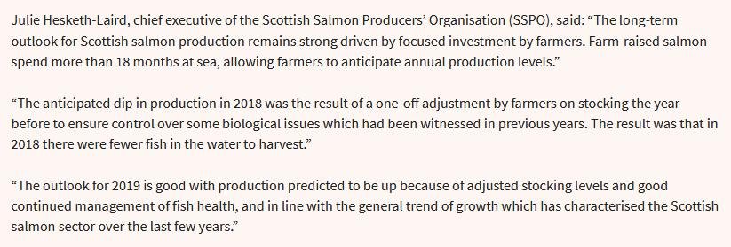 2019 Fish Farm Survey SSPO Julie quote in Salmon Business