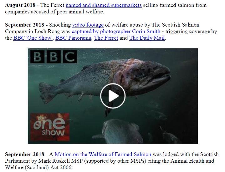 Welfare of Salmon Farming Summary Feb 2020 #5 Welfare of Salmon Farming Summary Feb 2020 #5