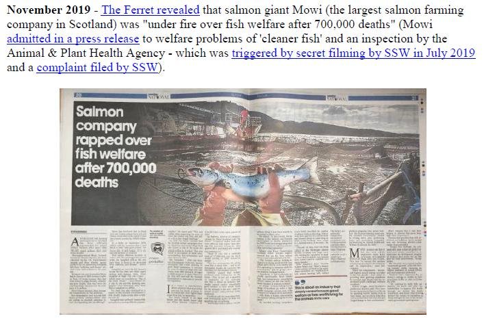 Welfare of Salmon Farming Summary Feb 2020 #10 Welfare of Salmon Farming Summary Feb 2020 #10