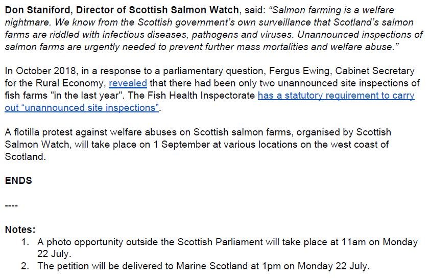 PR Salmon farm emergency investigations 18 July 2019 #2