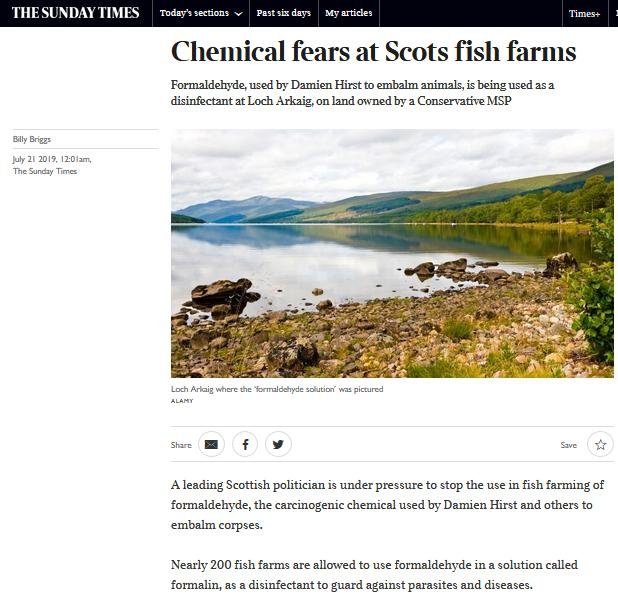 Sunday Times on Formaldehyde 21 July 2019 #1