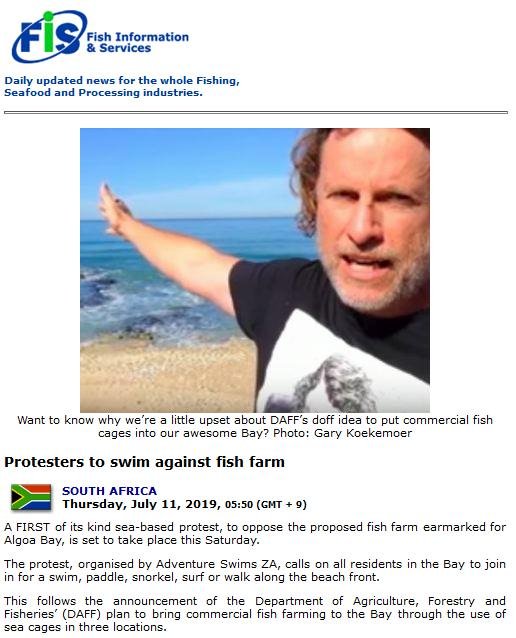 Swim against fish farm #1 Swim against fish farm #1