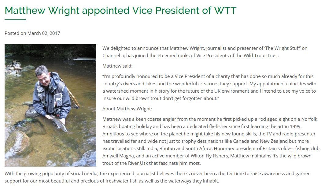 Talk Radio Matthew Wright 14 October 2019 Wild Trout Trust