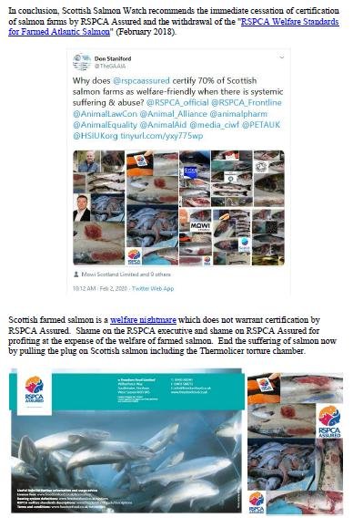 Letter to RSPCA re welfare abuse on RSPCA Assured salmon farms 5 February 2020 #4 revised