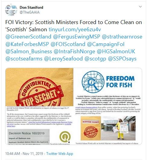 PR FOI Victory 11 Nov 2019 Tweet