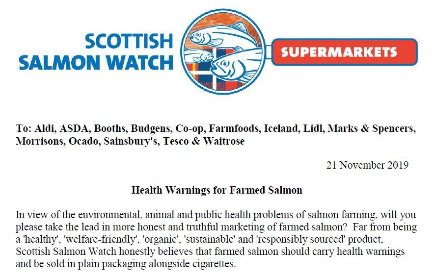Letter to Supermarkets 21 Nov 2019 #1