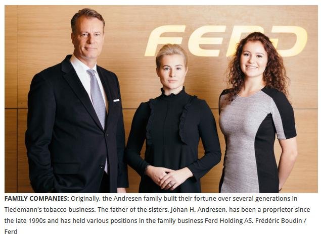 Johan Andresen with daughters