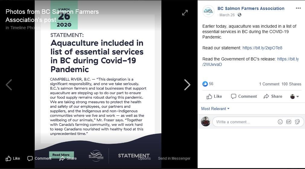 COVID position statement March 2020 BCSFA