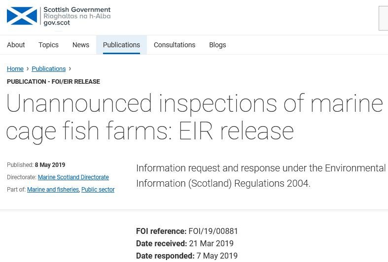 SW Morts up to Oct 2019 Port na Cro Unannounced SW Morts up to Oct 2019 Port na Cro Unannounced