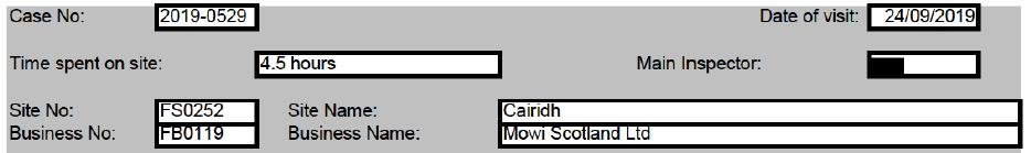 Mowi Cairidh Tweet #3 site info
