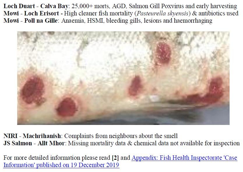 PR The Case Against Scottish Salmon 6 Jan 2020 #10 summary PR The Case Against Scottish Salmon 6 Jan 2020 #10 summary
