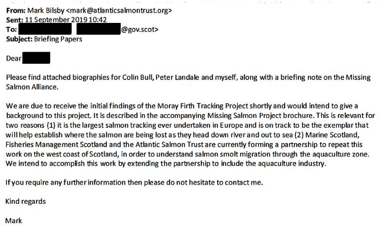 Smolt Tracking FOI 24 Dec 2019 #1 Smolt Tracking FOI 24 Dec 2019 #1