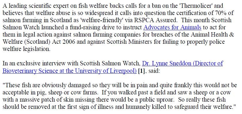 PR Welfare Abuse on Scottish Salmon Farms 2 Feb 2020 #2