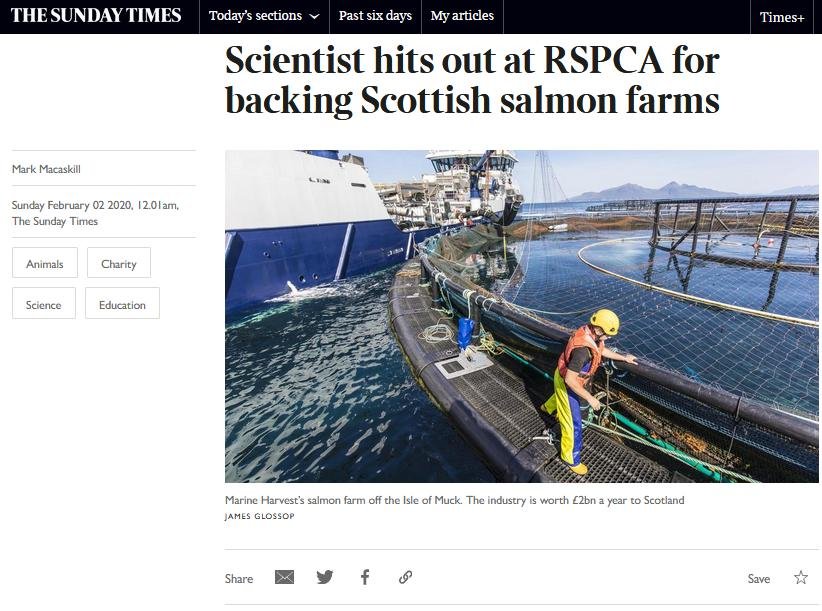 Sunday Times Scientist hits out RSPCA 2 Feb 2020 #1