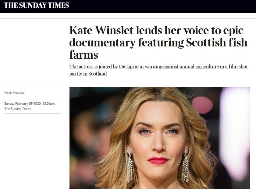 Sunday Times 9 Feb 2020 newspaper version Kate Winslet online version #1