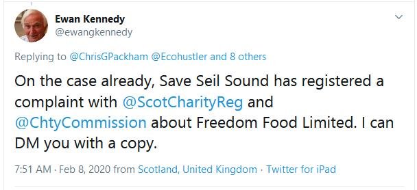 RSCPA Tweet #3 Ewan Charity Complaint 8 Feb