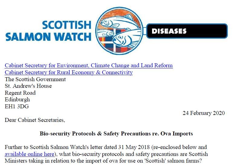 Letter to Scottish Government re eggs imports 24 February 2020 #1