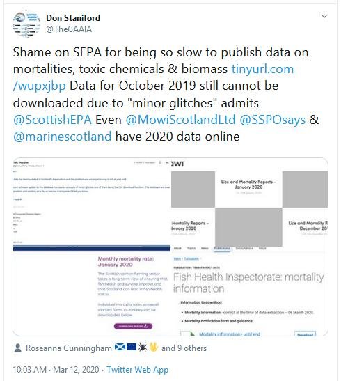 Tweet re lack of data 12 March 2020 #5 Don email back #2 tweet