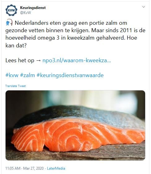 Dutch TV March 2020 Tweet 27 March by KvW