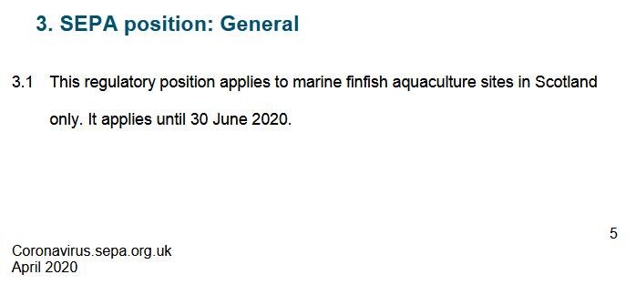 Covid chemicals SEPA #8 Temp position statement 7 April 2020