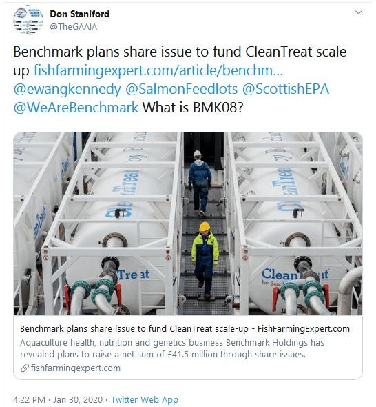 Clean Treat blog Tweet 30 Jan 2020