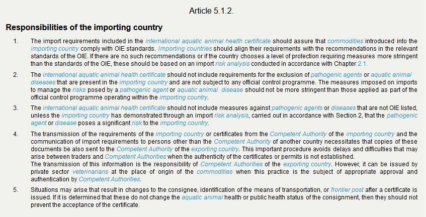 Letter reply from SG 25 March 2020 # OIE responsibilities of importing countries