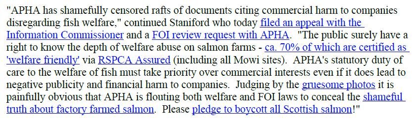 PR Censored Welfare Abuse on Salmon Farms 23 April 2020 #12
