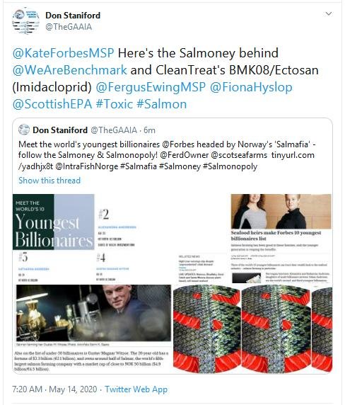 Forbes youngest billionnaires Tweet 14 May 2020 #2 to Kate Forbes