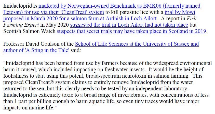 PR Scientific Opposition to Imidacloprid Use in Salmon Farming 8 June 2020 #2