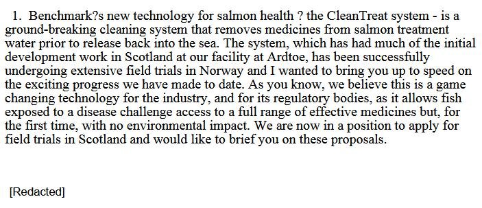 CleanTreat FOI Disclosures by the Scottish Government Dec 2019 #2 28 Sept 2018 email to Fergus