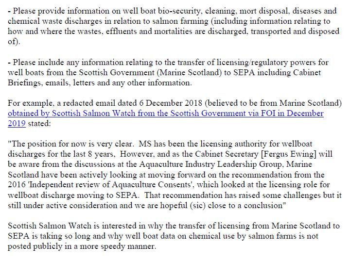 FOI re Well Boats 8 July 2020 #2