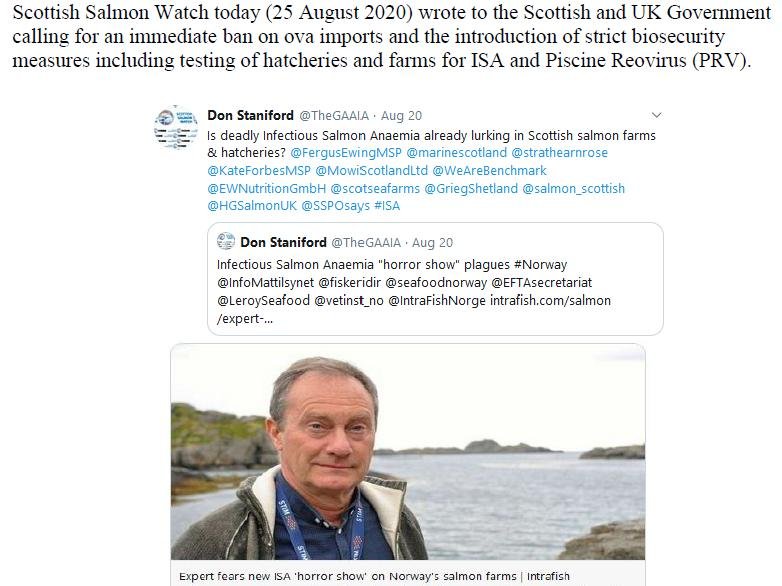 PR Norwegian Salmon Ova Slip Back Into Scotland 25 August 2020 #3 b PR Norwegian Salmon Ova Slip Back Into Scotland 25 August 2020 #3 b