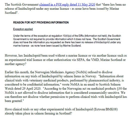 FOI SG Imidacloprid trials 5 Aug 2020 online 1 Sept 2020 #4