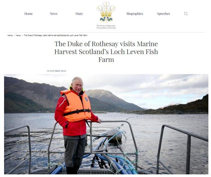 Prince Charles at Marine Harvest visit