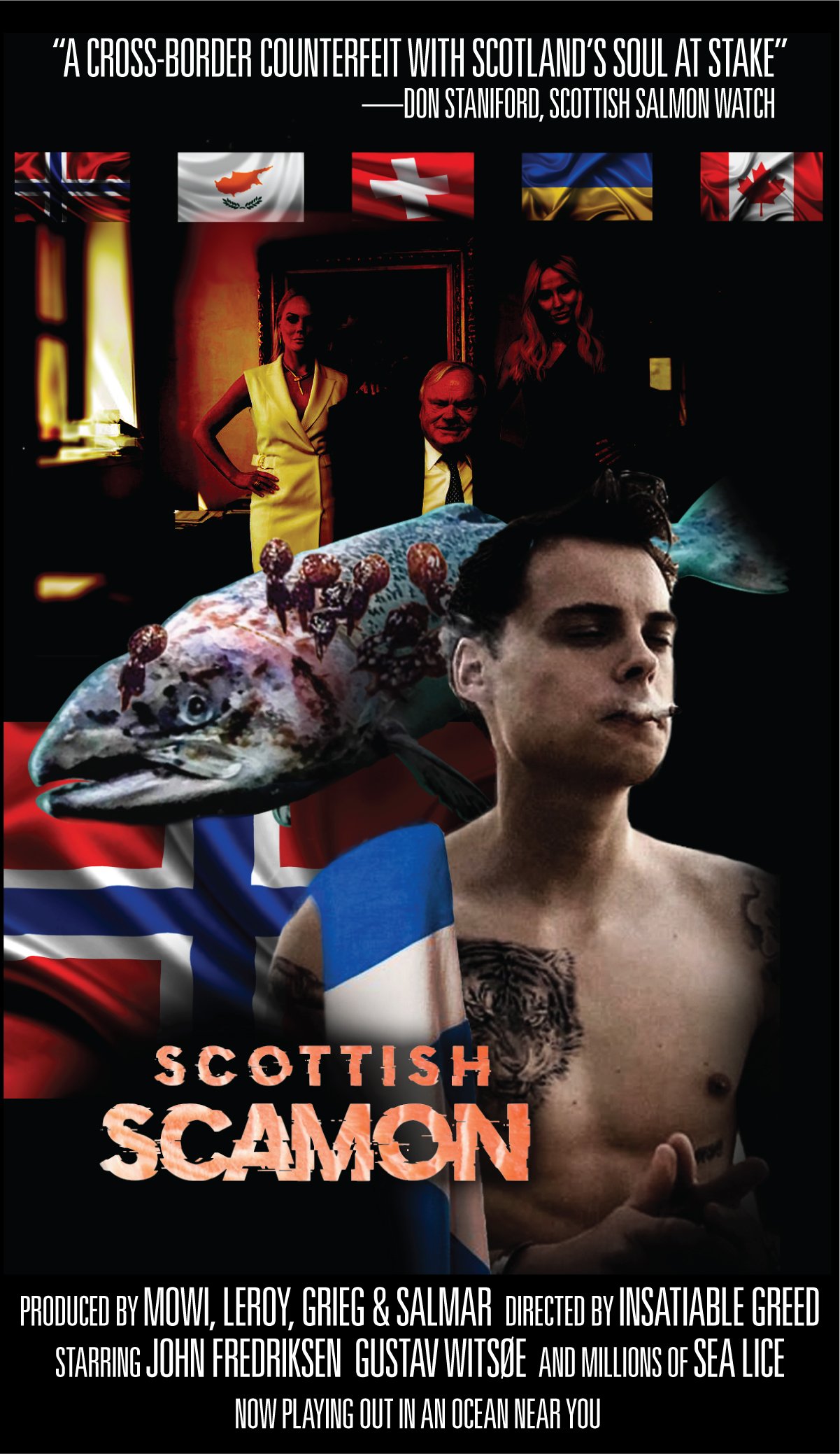 Scamon Noir poster with Gustav