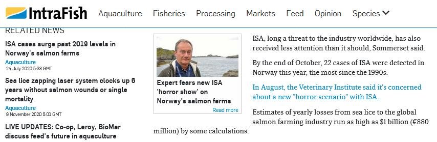 Intrafish new diseases 12 Nov 2020 #3 Intrafish new diseases 12 Nov 2020 #3