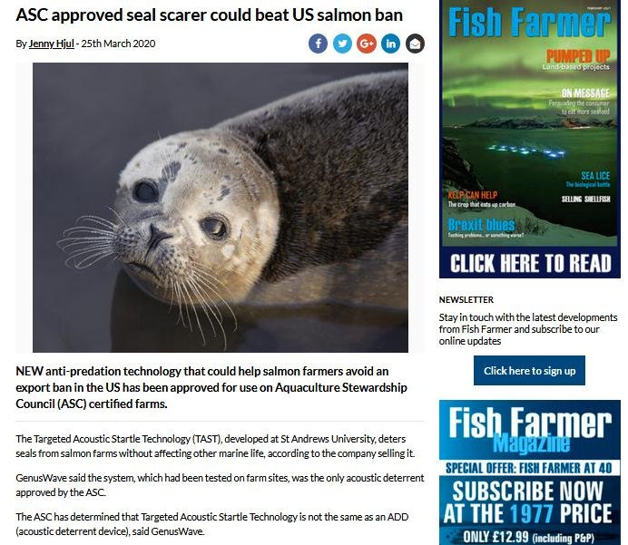 Fish Farmer 25 March 2020 ASC seal scarer #2