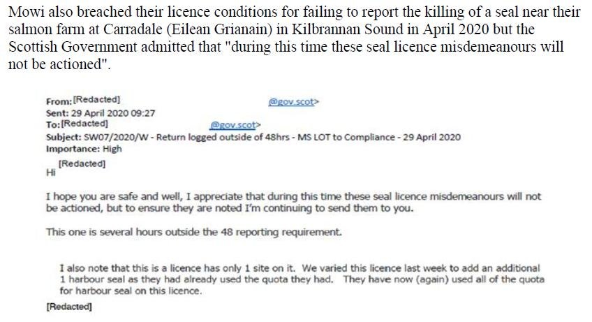 Media Backgrounder FOI Opens Sealed Documents on Killing by Salmon Farms Feb 2021 #5 Media Backgrounder FOI Opens Sealed Documents on Killing by Salmon Farms Feb 2021 #5