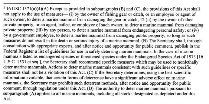 FOI SG MMPA 29 Oct 2020 NOAA letter to SG #ADD #2