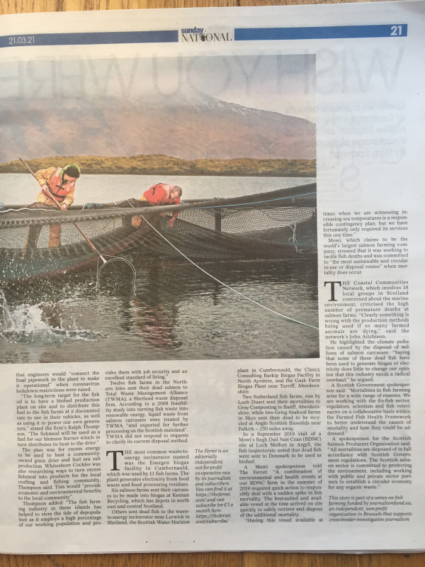 Sunday National 21 March 2021 newspaper version #2 page in full 