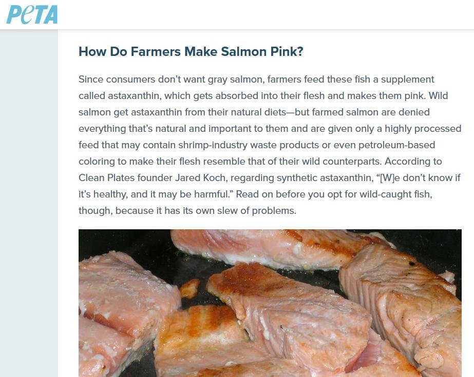 Canthaxanthin PETA blog 1 April 2021 #2