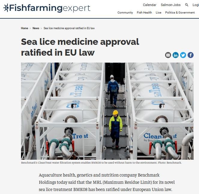 Fish Farming Expert 16 April 2021 EU law MRL