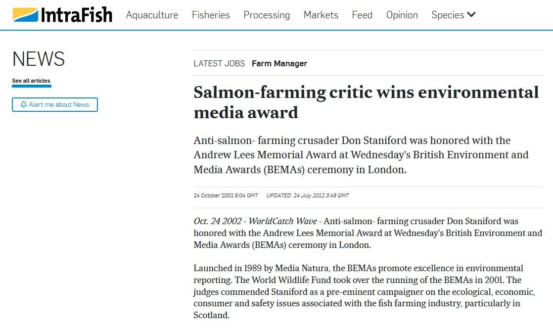 Intrafish 2002 award #1