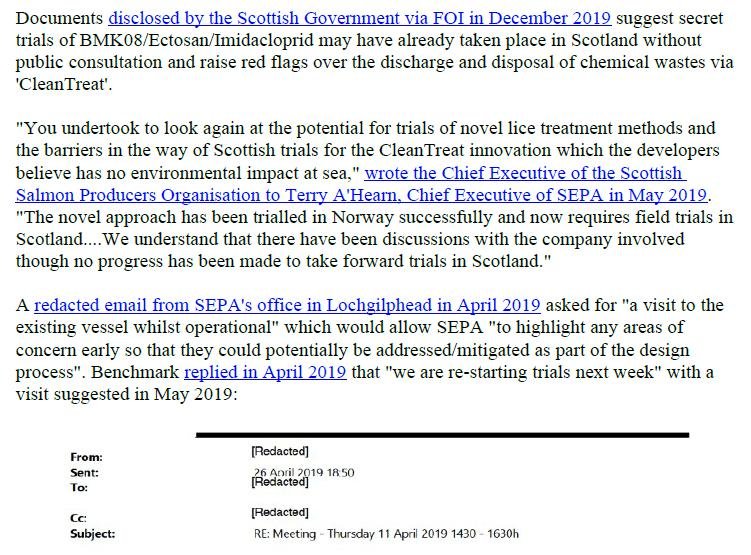 PR Imidacloprid trial in Loch Ailort by Mowi 20 May 2020 #19