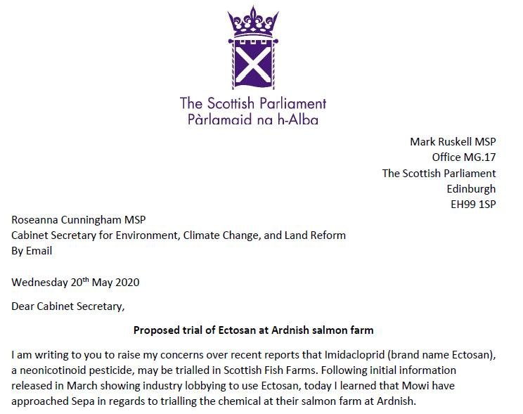 Ruskell letter re Imidacloprid to Scottish Ministers 20 May 2020 #1