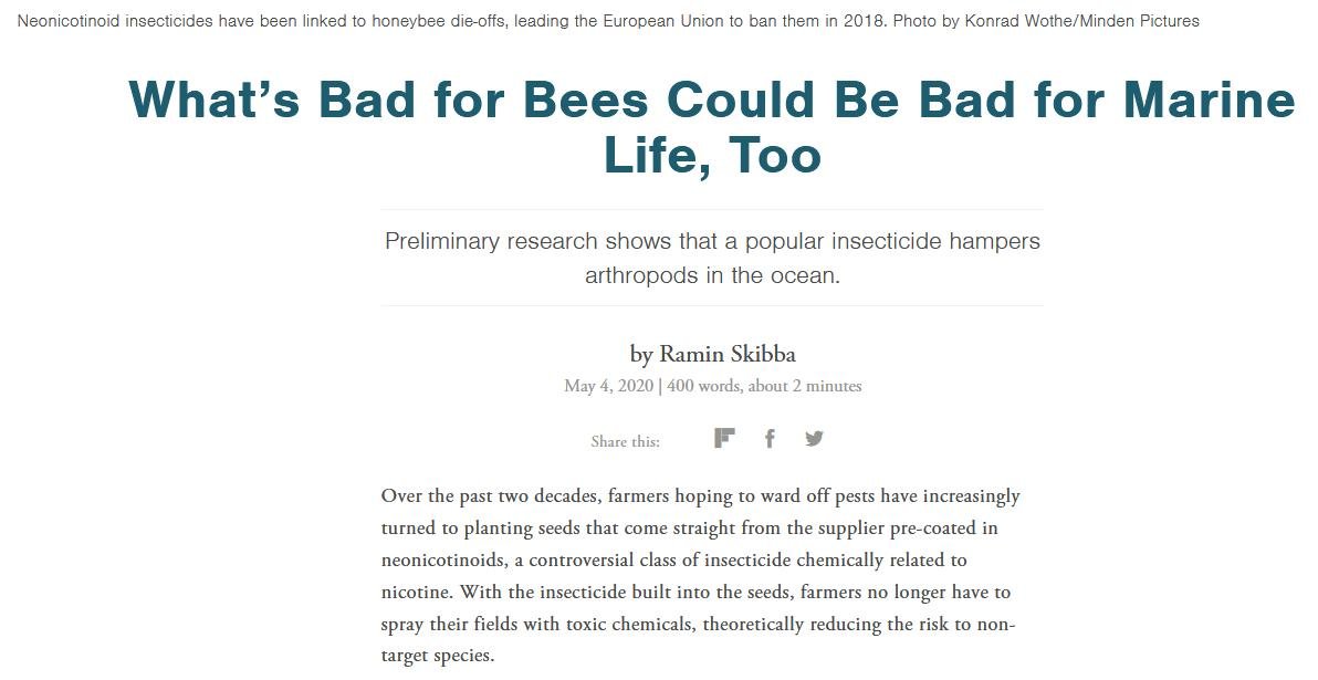 Imidacloprid Hakai May 2020 article #2 Imidacloprid Hakai May 2020 article #2