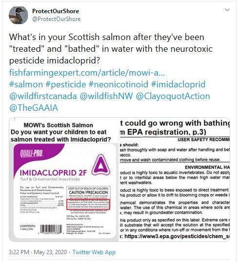 Imidacloprid Tweet Protect Our Shore 23 May 2020