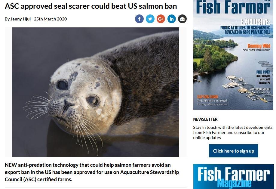 Fish Farmer 25 March 2020 ASC seal scarer
